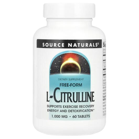 Основное фото товара Source Naturals, L-Цитруллин, L-Citrulline 1000 mg, 60 таблеток