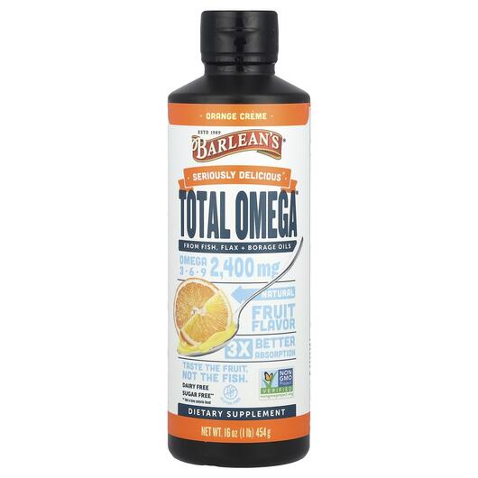 Основное фото товара Barlean's, Омега 3-6-9, Total Omega 3-6-9 Orange, 454 г