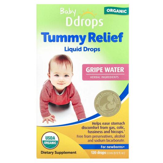 Основное фото товара Baby Organic Tummy Relief Liquid Drops, Средства от коликов, 3.3 