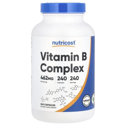 Основное фото товара Nutricost, B-комплекс, Vitamin B Complex 462 mg, 240 капсул