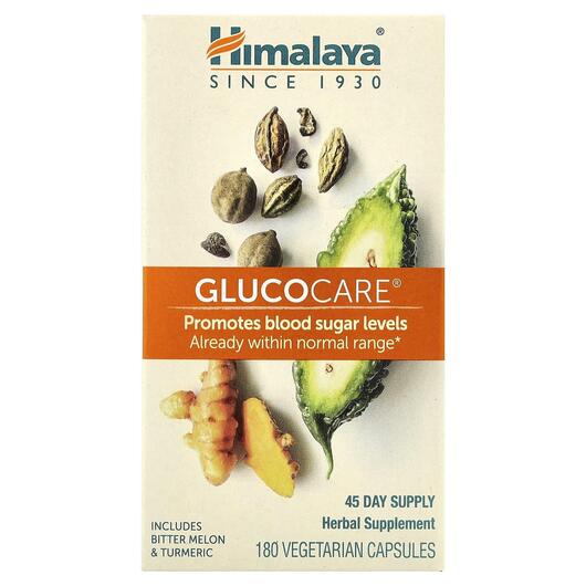 Основное фото товара Himalaya, Поддержка уровня сахара, GlucoCare, 180 капсул