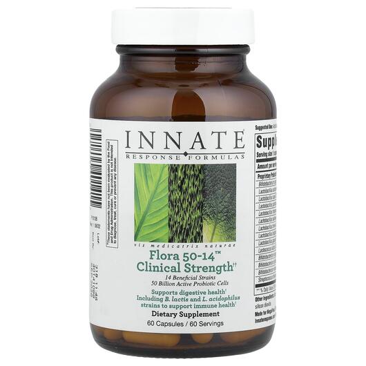 Основное фото товара Поддержка кишечника, Flora 50-14 Clinical Strength, 60 капсул