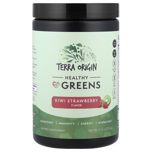 Основное фото товара Terra Origin, Супергринс, Healthy Greens Kiwi Strawberry, 315.6 г