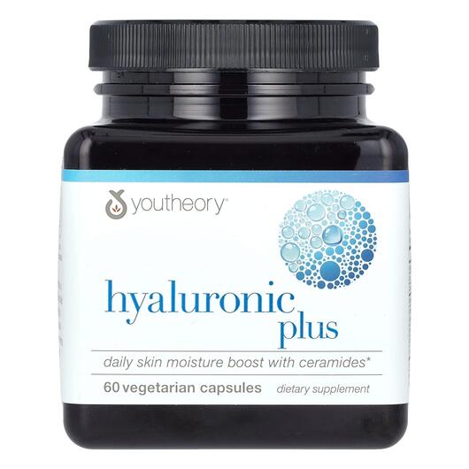 Основне фото товара Youtheory, Hyaluronic Plus, Гіалуронова кислота, 60 капсул