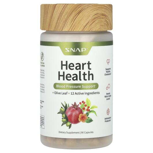 Основное фото товара Snap Supplements, Кардио комплекс, Heart Health, 90 капсул