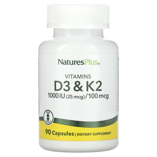 Основне фото товара Vitamin D3 K2 1000 IU 100 mcg, Вітаміни D3 K2, 90 капсул