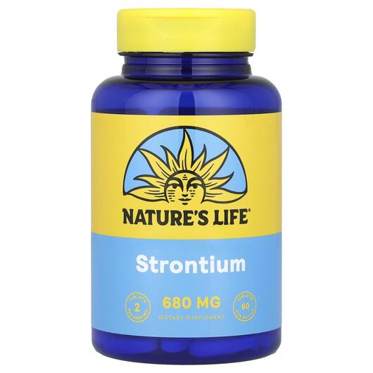Основное фото товара Natures Life, Стронций 680 мг, Strontium 680 mg 60, 60 таблеток