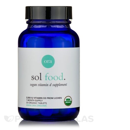 Основне фото товара Organic Vitamin D Tablets, Вітамін D3, 30 Organic Tablets