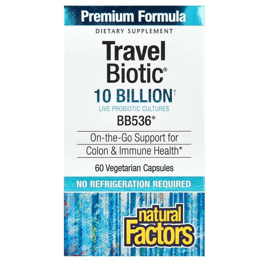 Основное фото товара Пробиотики, TravelBiotic 10 Billion BB536, 60 капсул
