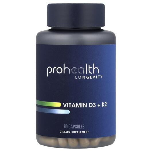 Основное фото товара ProHealth Longevity, Витамин D, Vitamin D3 and K2, 90 капсул