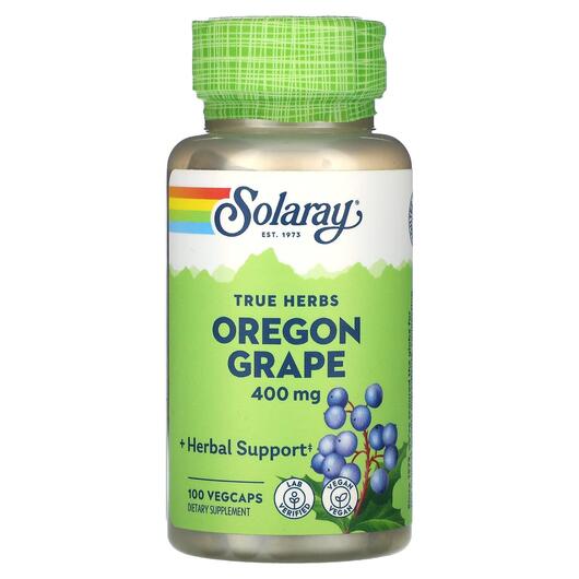 Основное фото товара Орегонский виноград, True Herbs Oregon Grape 400 mg, 100 капсул