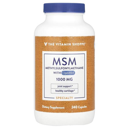 Основное фото товара Метилсульфонилметан МСМ, MSM With OptiMSM 1000 mg, 240 капсул