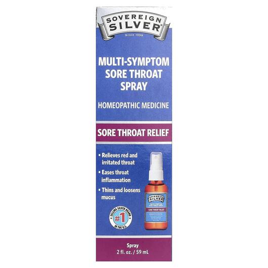 Основное фото товара Спрей для горла, Multi-Symptom Sore Throat Spray, 59 мл