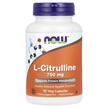 Фото товару NOW, L-Citrulline 750 mg, L-Цитруллін 750 мг, 90 капсул
