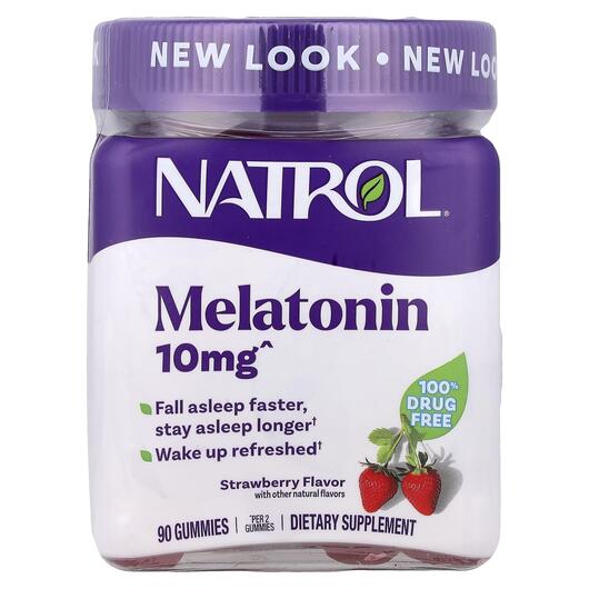 Основное фото товара Natrol, Мелатонин, Melatonin Strawberry 10 mg, 90 таблеток