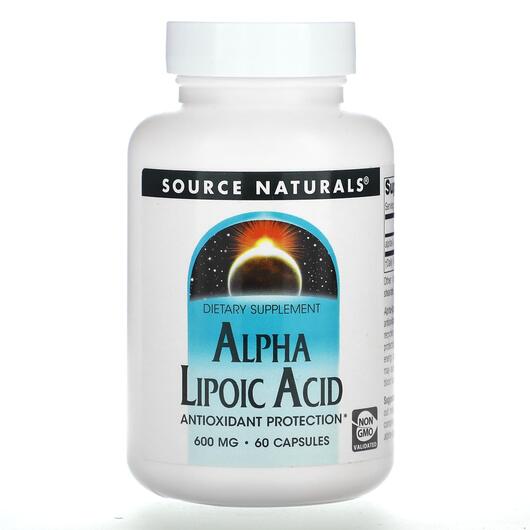Основное фото товара Альфа-липоевая, Alpha Lipoic Acid 600 mg, 60 капсул