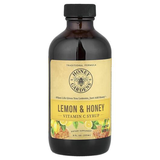 Основное фото товара Honey Gardens, Витамин C, Vitamin C Syrup Lemon & Honey, 237 