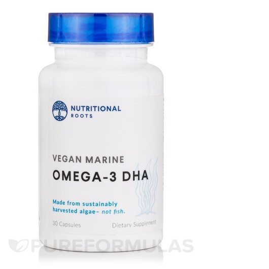 Основное фото товара Nutritional Roots, Омега 3, Vegan Omega-3 DHA, 30 капсул