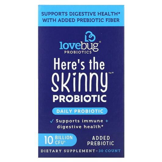 Основное фото товара Пробиотики, Here's The Skinny Probiotic 10 Billion CFU, 30 C