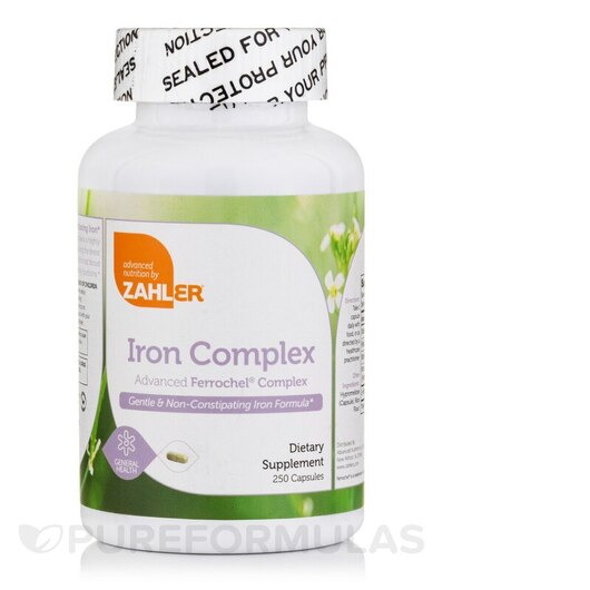 Основное фото товара Zahler, Железо, Iron Complex, 250 капсул