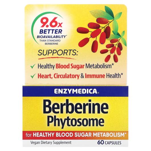 Основное фото товара Enzymedica, Берберин, Berberine Phytosome, 60 капсул