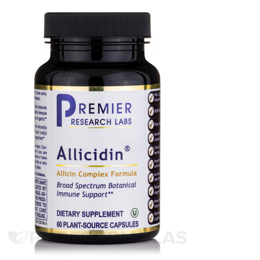 Основне фото товара Premier Research Labs, Allicidin, Аліцин, 60 капсул