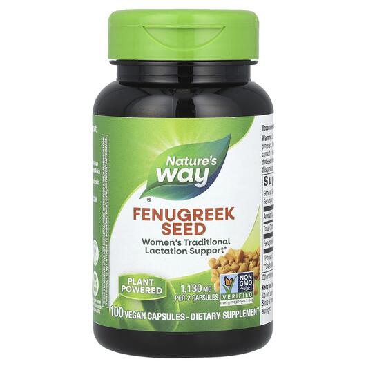 Основное фото товара Nature's Way, Пажитник 610 мг, Fenugreek Seed, 100 капсул