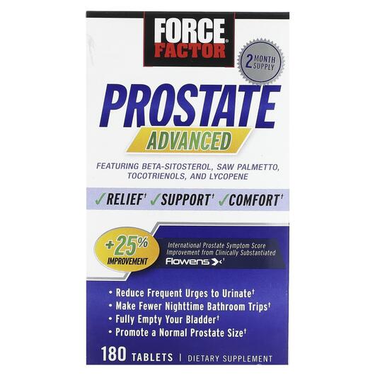 Основное фото товара Force Factor, Поддержка простаты, Prostate Advanced, 180 таблеток