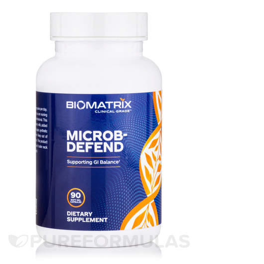 Основное фото товара Поддержка кишечника, Microb-Defend, 90 Soft Gel Capsules