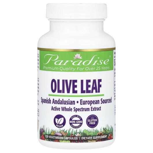 Основное фото товара Paradise Herbs, Olive Leaf, Olive Leaf 120 Vegetarian, 120 капсул