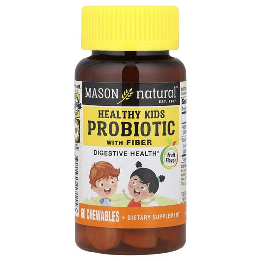 Основное фото товара Healthy Kids Probiotic With Fiber, Пробиотики для детей, 60 Chewa