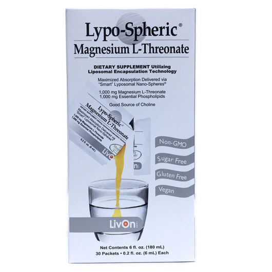 Основное фото товара Магний Треонат, Lypo-Spheric Magnesium L-Threonate, 30 шт
