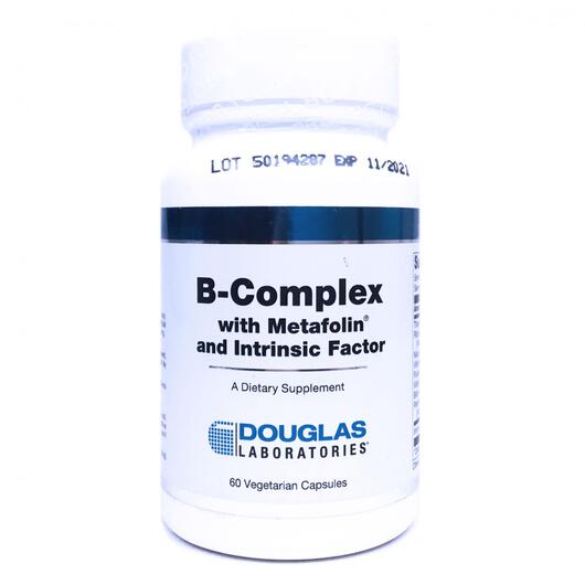 Основное фото товара B-комплекс с метафолином, B-Complex with Metafolin, 60 капсул