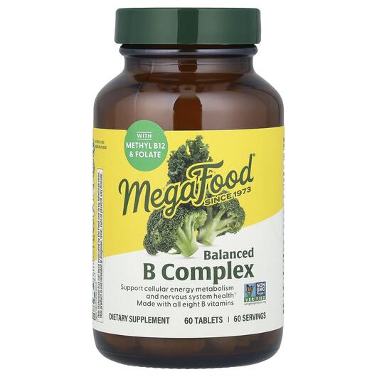 Основное фото товара MegaFood, B-комплекс, Balanced B Complex, 60 таблеток