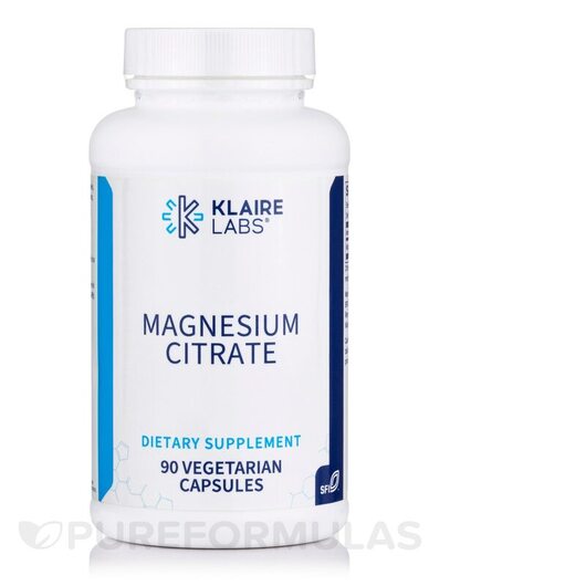 Основное фото товара Klaire Labs, Магний Цитрат, Magnesium Citrate, 90 капсул
