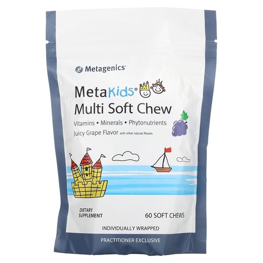 Основное фото товара MetaKids Multi Soft Chew Juicy Grape, Витамины для детей, 60 табл