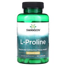 L-Proline 500 mg L-Пролин Swanson 100 капсул