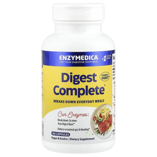 Основное фото товара Enzymedica, Полные ферменты, Digest Complete Enzyme, 180 капсул