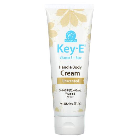 Основное фото товара Крем с витамином E, Key-E Hand & Body Cream Unscented, 113 г