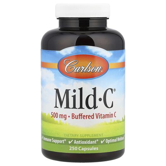 Основное фото товара Буферизованный витамин C 500 мг, Mild-C 500 mg, 250 капсул