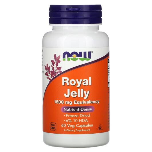 Основное фото товара NOW, Маточне молочко, Royal Jelly, 60 капсул