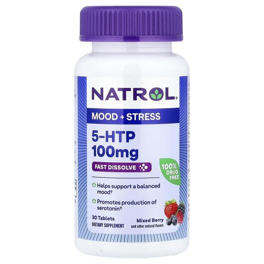 Основное фото товара 5-HTP Fast Dissolve Extra Strength, 5-гидрокситриптофан, 30 табле