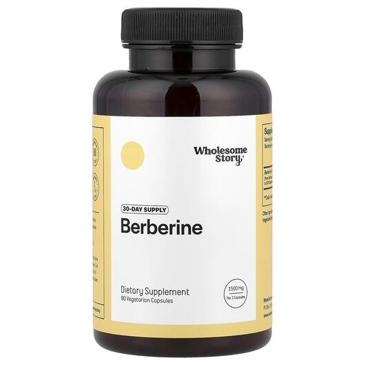 Основное фото товара Wholesome Story, Берберин, Berberine 1500 mg, 90 капсул