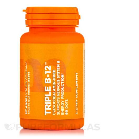 Основное фото товара Mt. Angel Vitamins, Витамин B12 Кобаламин, Triple B-12, 90 Dots