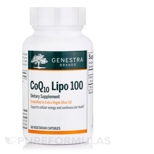 Основное фото товара Genestra, Коэнзим CoQ10, CoQ10 Lipo 100, 60 капсул