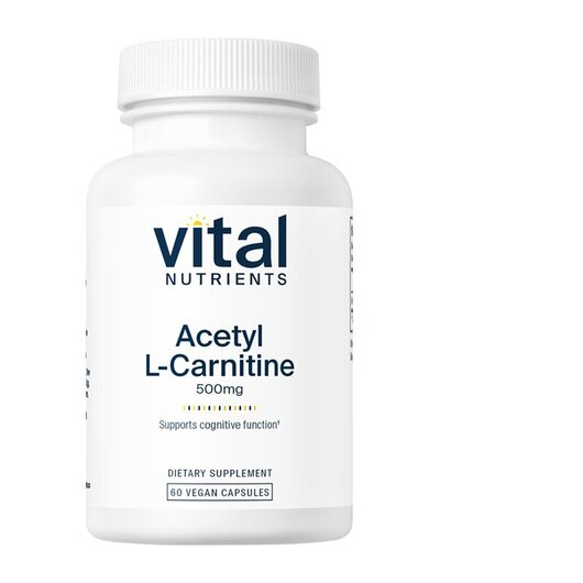 Основное фото товара Vital Nutrients, L-Карнитин, Acetyl L-Carnitine 500 mg, 60 капсул