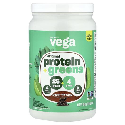 Основное фото товара Vega, Протеин, Original Protein + Greens Creamy Chocolate, 624 г