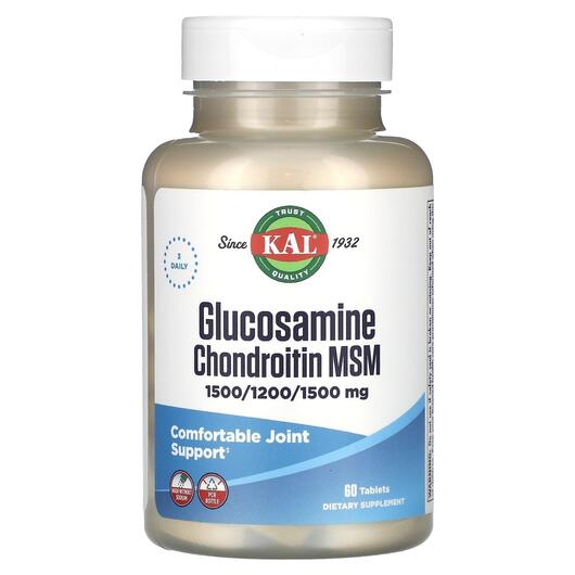 Основное фото товара Глюкозамин Хондроитин, Glucosamine Chondroitin MSM, 60 таблеток