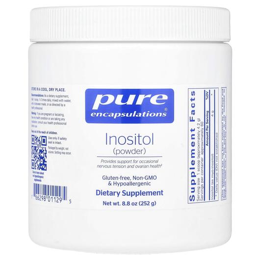 Основное фото товара Pure Encapsulations, Витамин B8 Инозитол, Inositol Powder, 250 г