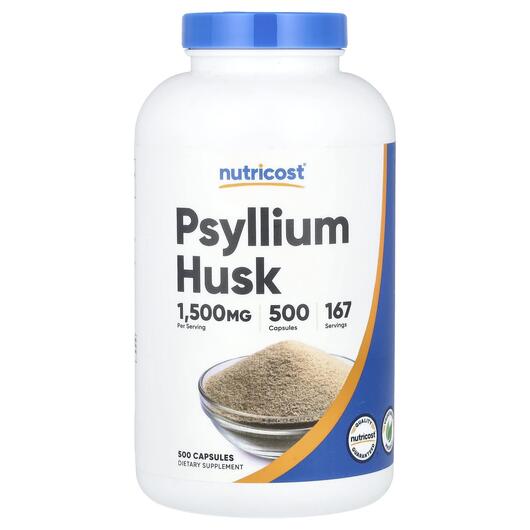 Основное фото товара Nutricost, Псиллиум, Psyllium Husk 1500 mg, 500 капсул